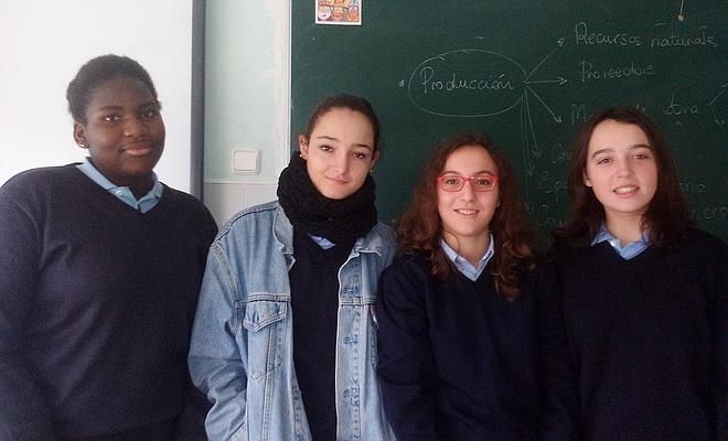 Alumnas: Cristina Cagide, Marta Garrido, Lucía Sánchez y Clara Nzo. Su profesora: Ascen Elizalde