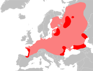 Mapa distribucion visones europeos