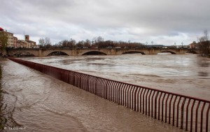 paseo del ebro inundado