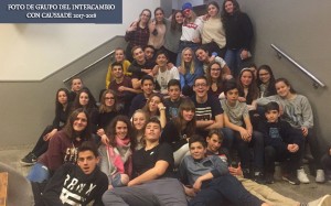 Instantánea del grupo de alumnos participantes en el Intercambio Autol/Arnedo-Caussade 2017-2018.