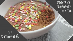 Aspecto final de nuestra vídeo-receta: cookie de chocolate al minuto.