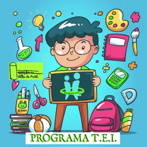 Imagen del logo del Proyecto Educativo: T.E.I., una propuesta que trata de combatir el bullying.